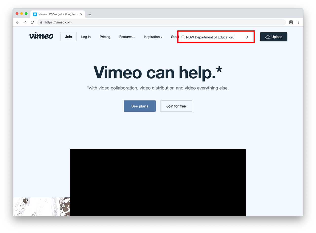 Search Vimeo