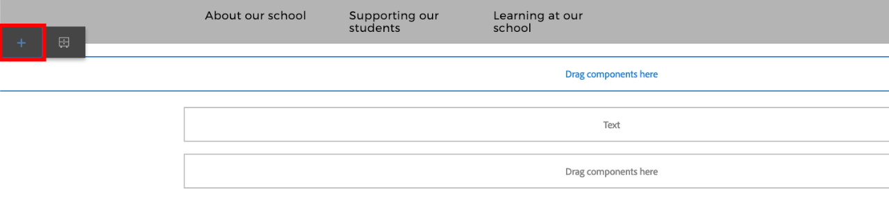 Click to add the component