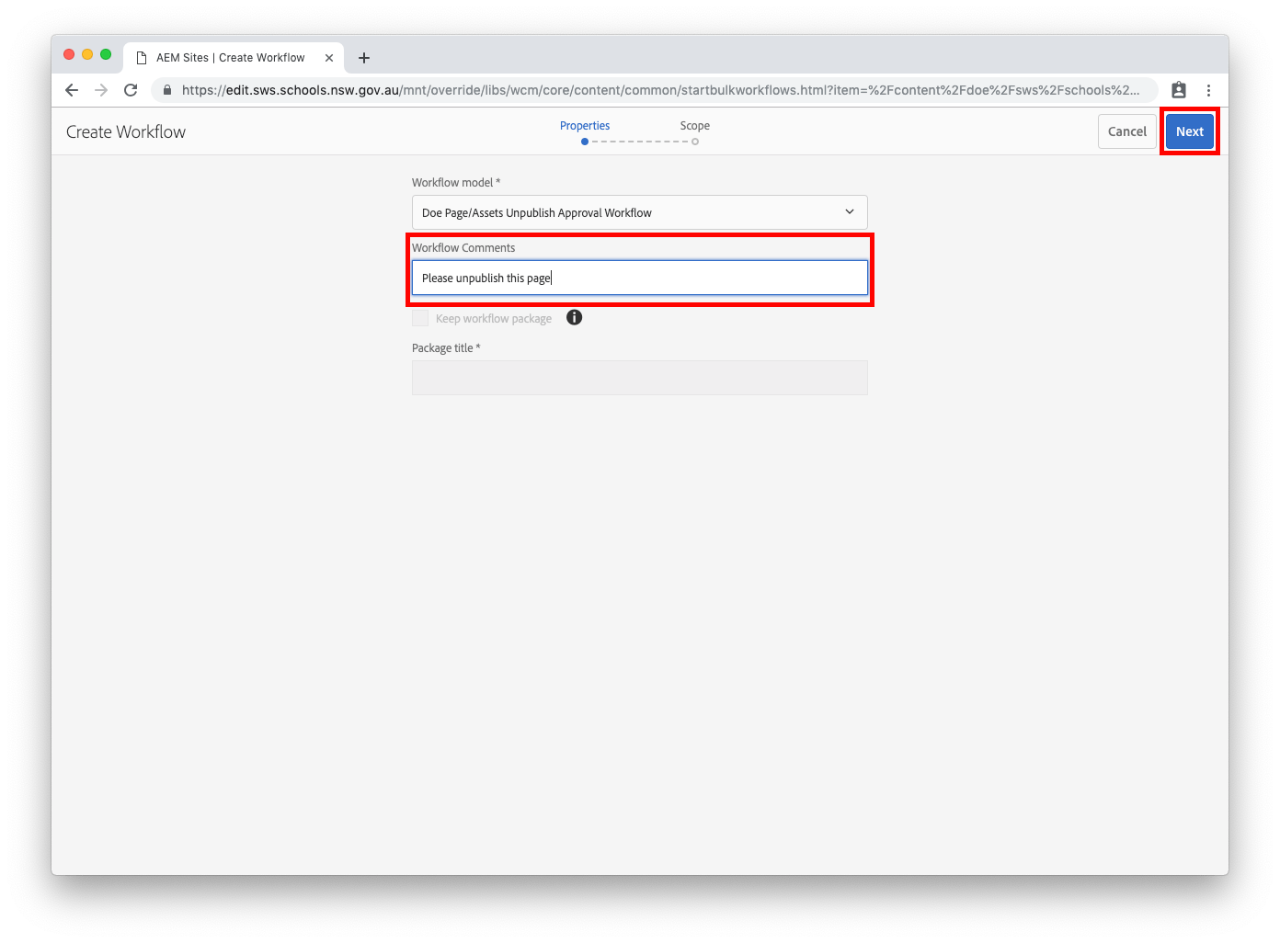Add a message to your workflow