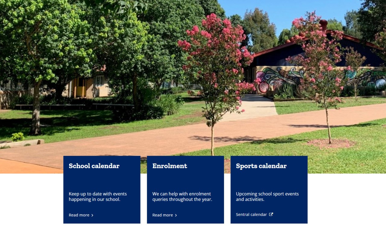 Banner tile example with calendar links